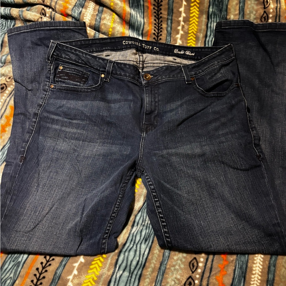 Cowgirl Tuff Dark Blue Bootcut Jeans